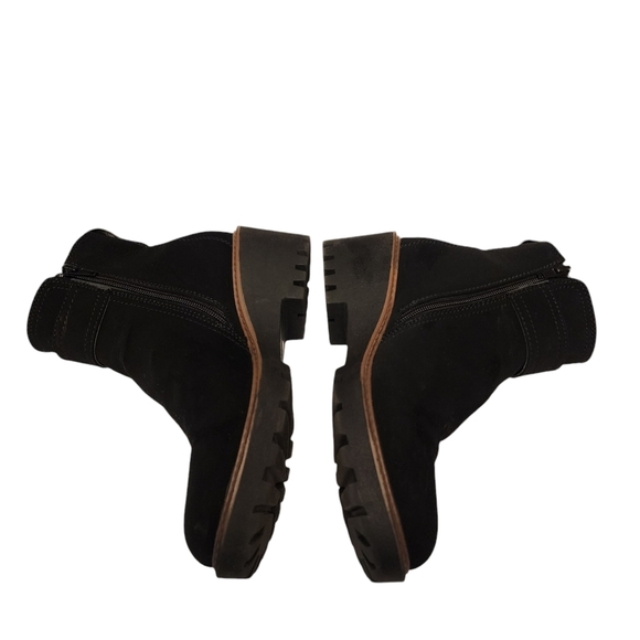 Bamboo Hopeful Faux Suede Lug Zip-Up Ankle Booties Sz 7 - Picture 7 of 10